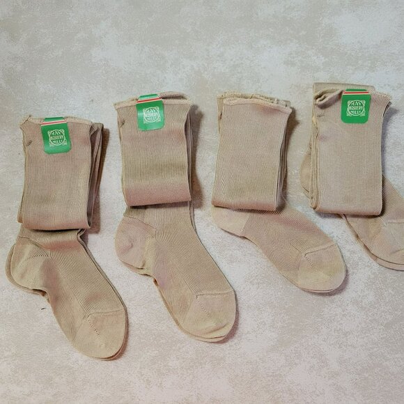 Vintage Children's Long Stockings 4 Pairs Mayknit Hosiery Rayon & Cotton 6 1/2 D - Picture 16 of 16